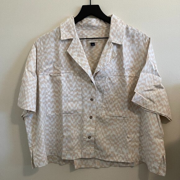 Universal Thread Linen Camp Shirt - Picture 1 of 7